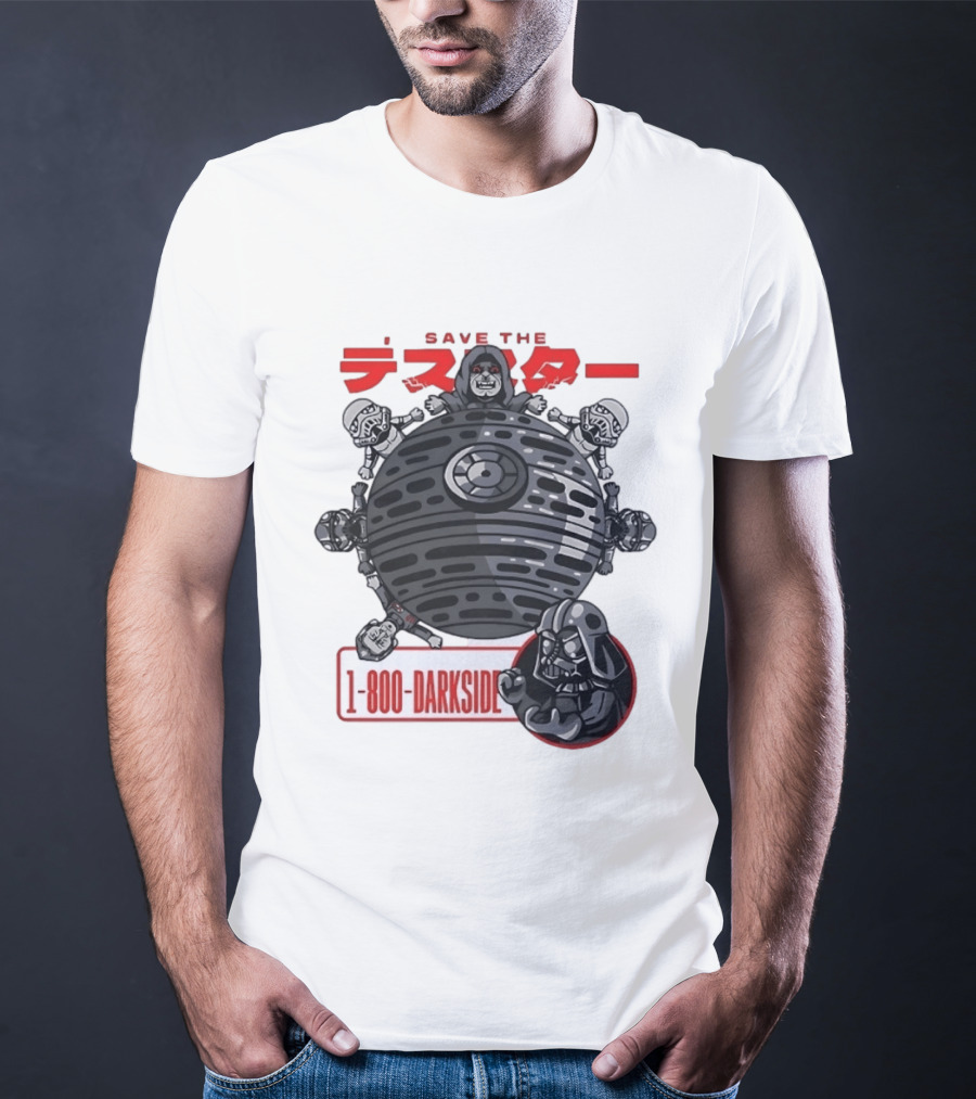 Save The Death Star 1 800 Darkside Star Wars Darth Vader And Stormtroopers T-Shirt