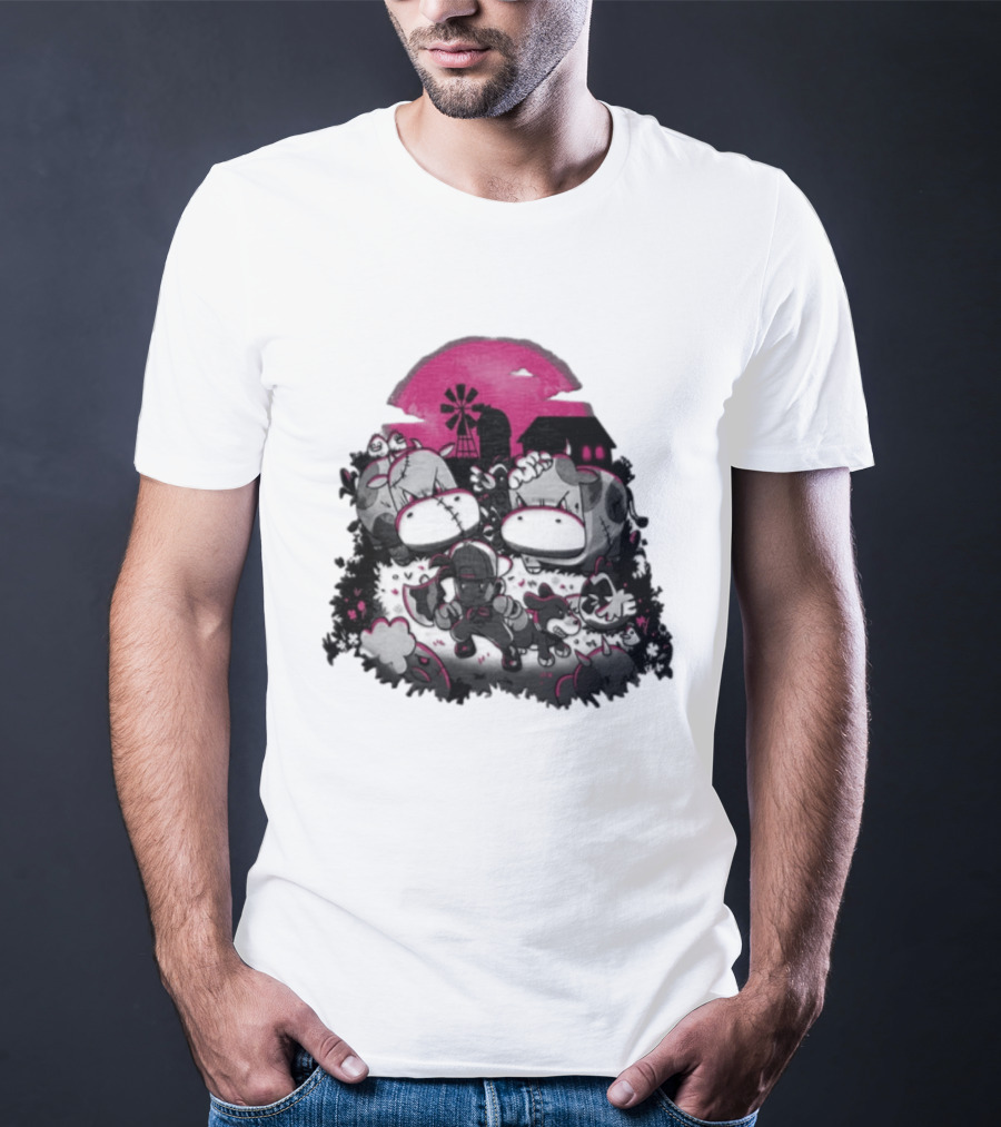Harvest Moon Pete Zombie Farm Animals Horror Night Of The Living Farm Village T-Shirt