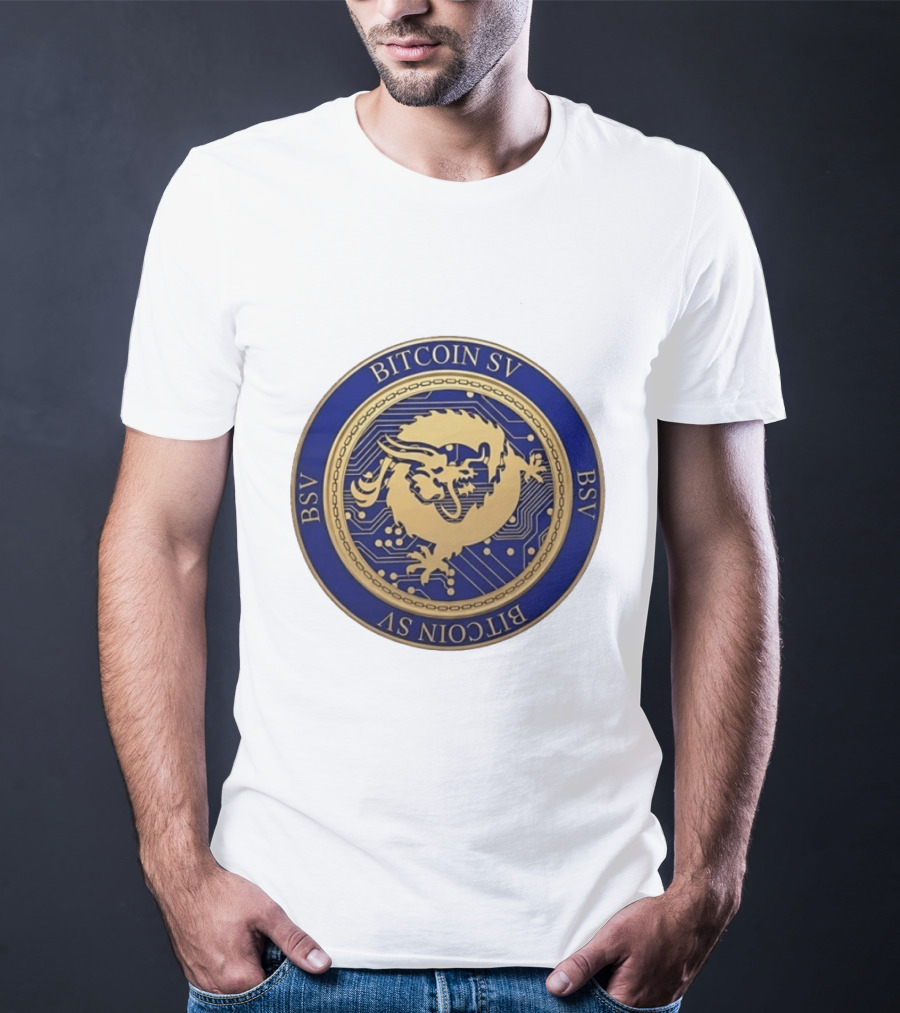 Bitcoin SV BSV Cryptocurrency Dragon Emblem My Pronouns Are All T-Shirt