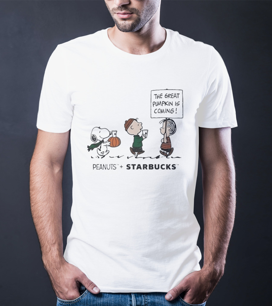 Peanuts Starbucks Collaboration The Great Pumpkin Is Coming T-Shirt