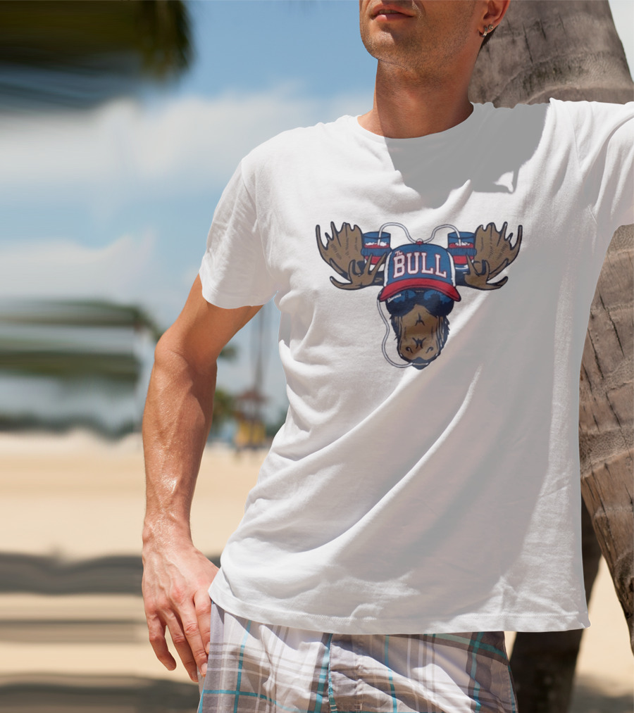 The Bull Moose Hat Beer Drinking Antlers T-Shirt