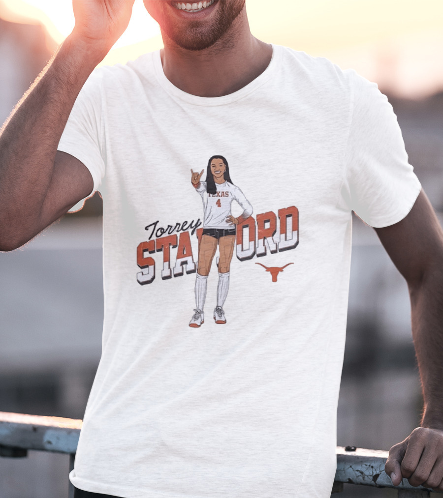 Torrey Stafford Texas Volleyball Longhorns Player 4 T-Shirt