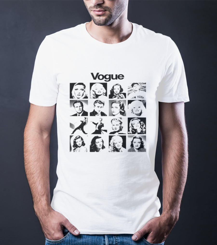 Vogue Marilyn Monroe James Dean Marlon Brando Icons Of Hollywood T-Shirt
