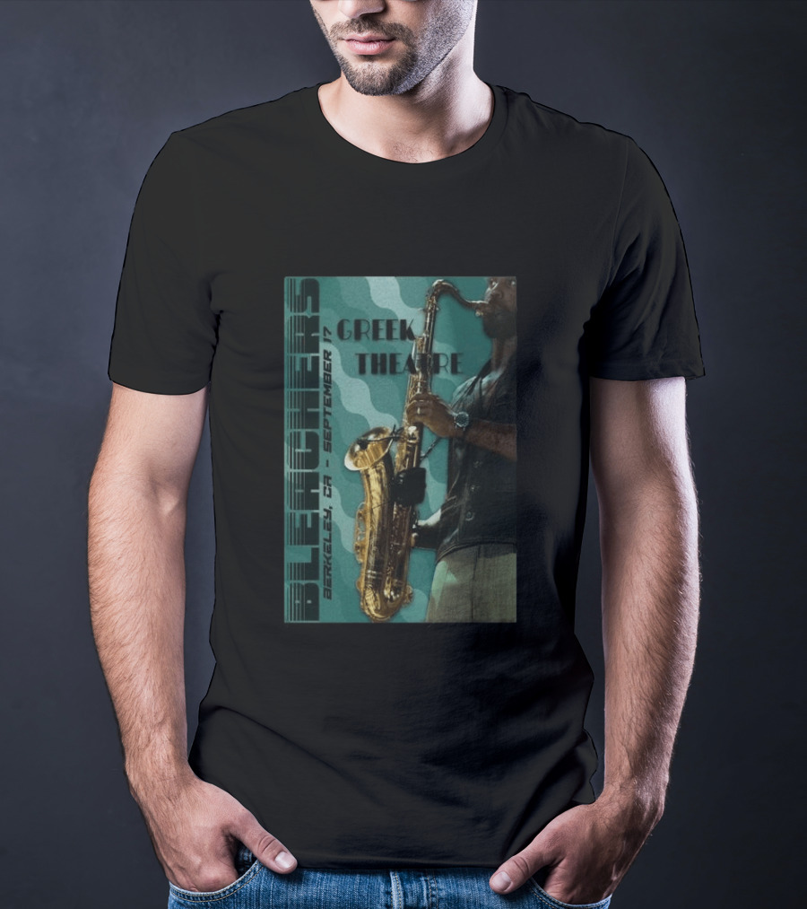 Bleachers Berkeley September 17 Greek Theatre Saxophone Player T-Shirt