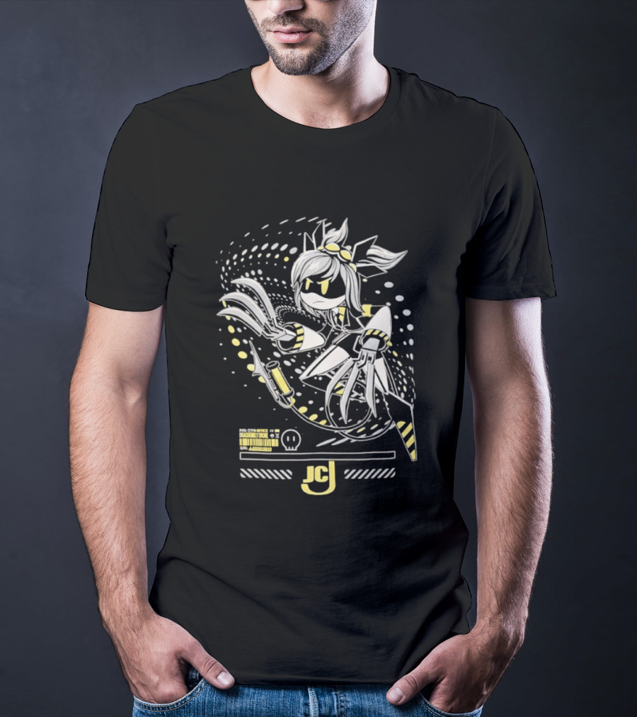 Mykx JCJ Anime Disassembly Drone Character With Claws And Tech T-Shirt