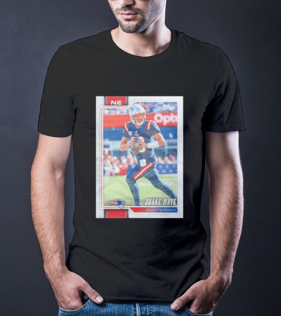 New England Patriots Drake Maye 2026 Topps Quarterback Football Card T-Shirt