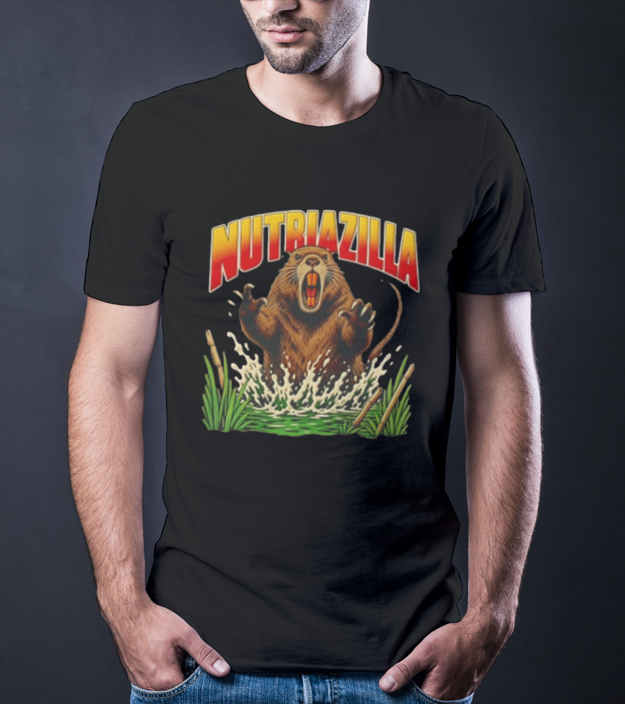 Nutriazilla Giant Nutria Emerging From Water T-Shirt