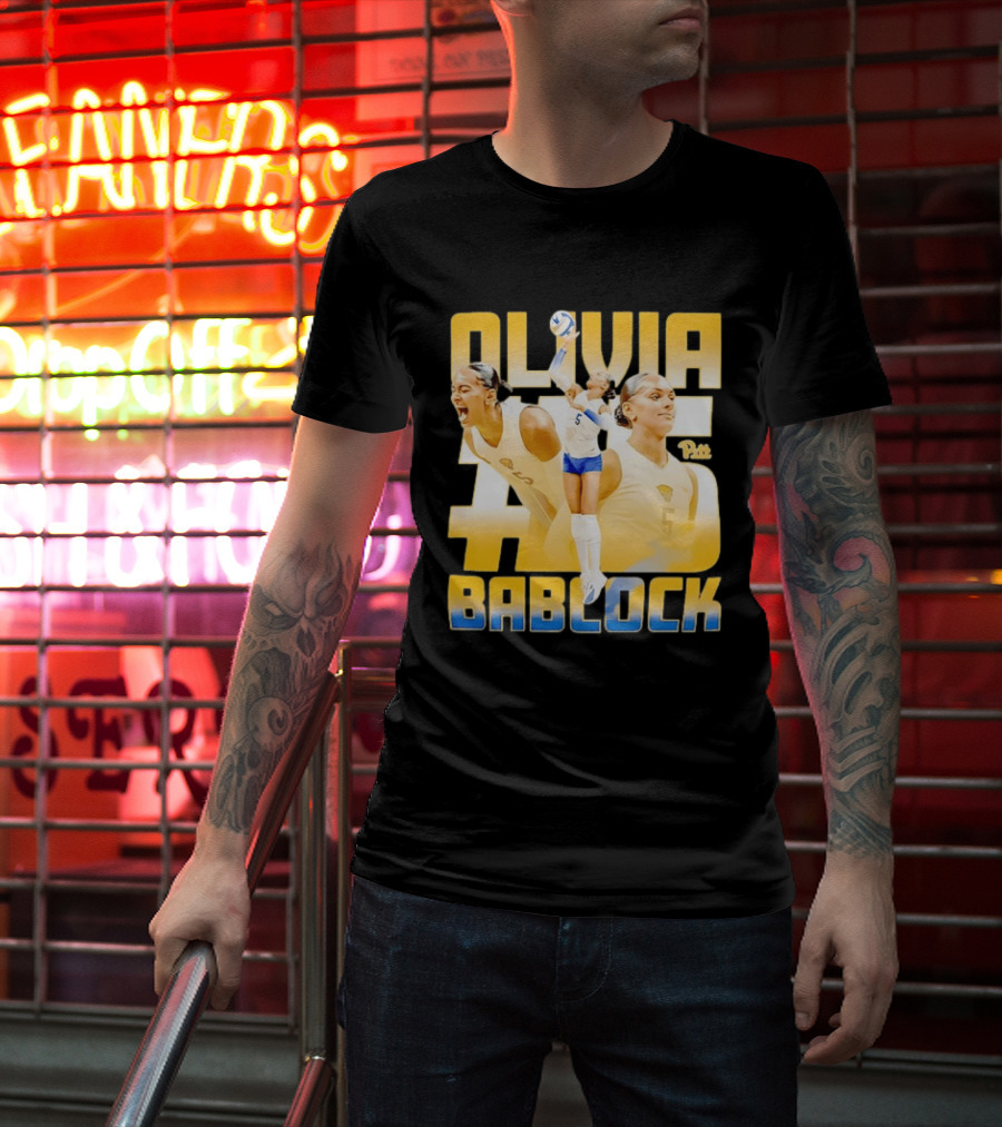 Olivia Bablock Pitt Panthers Volleyball Number 5 T-Shirt