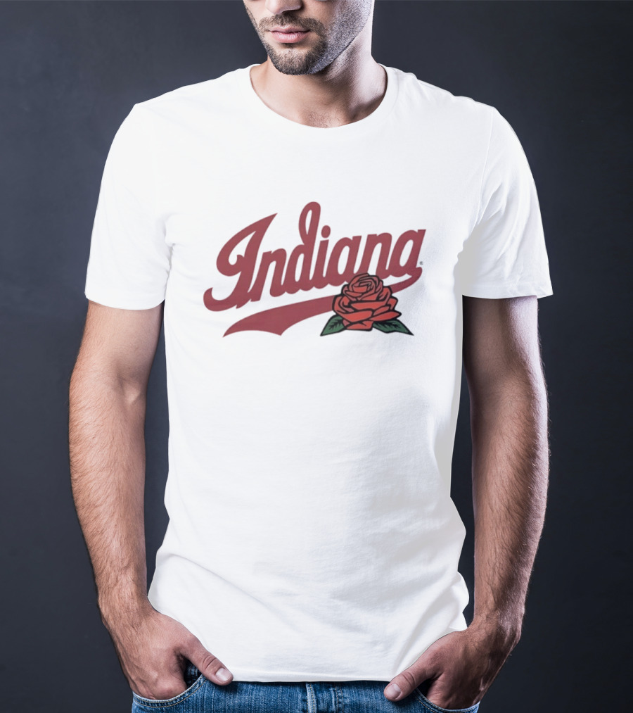 Indiana Rose University College Hoosiers Vintage Floral Script T-Shirt