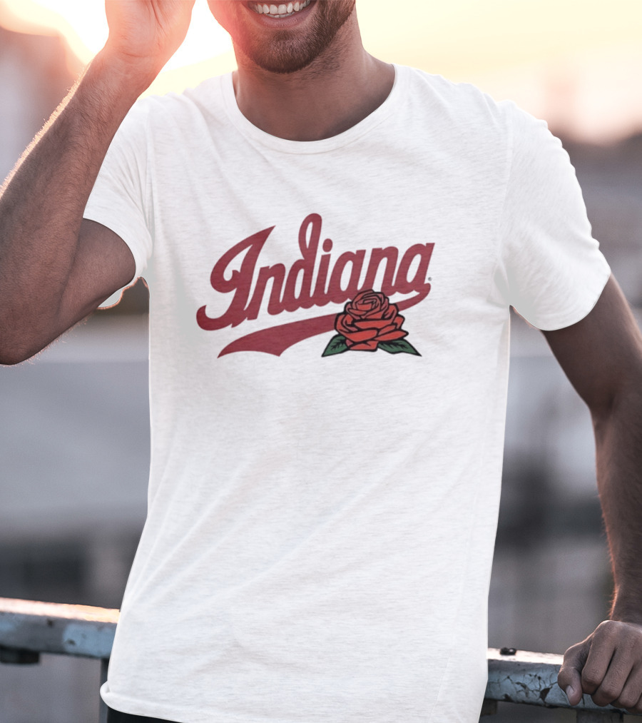 Indiana Rose University College Hoosiers Vintage Floral Script T-Shirt