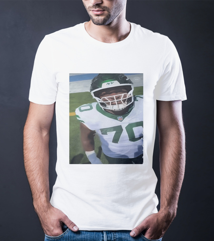 New York Jets Number 70 Football Player NFL Jersey T-Shirt