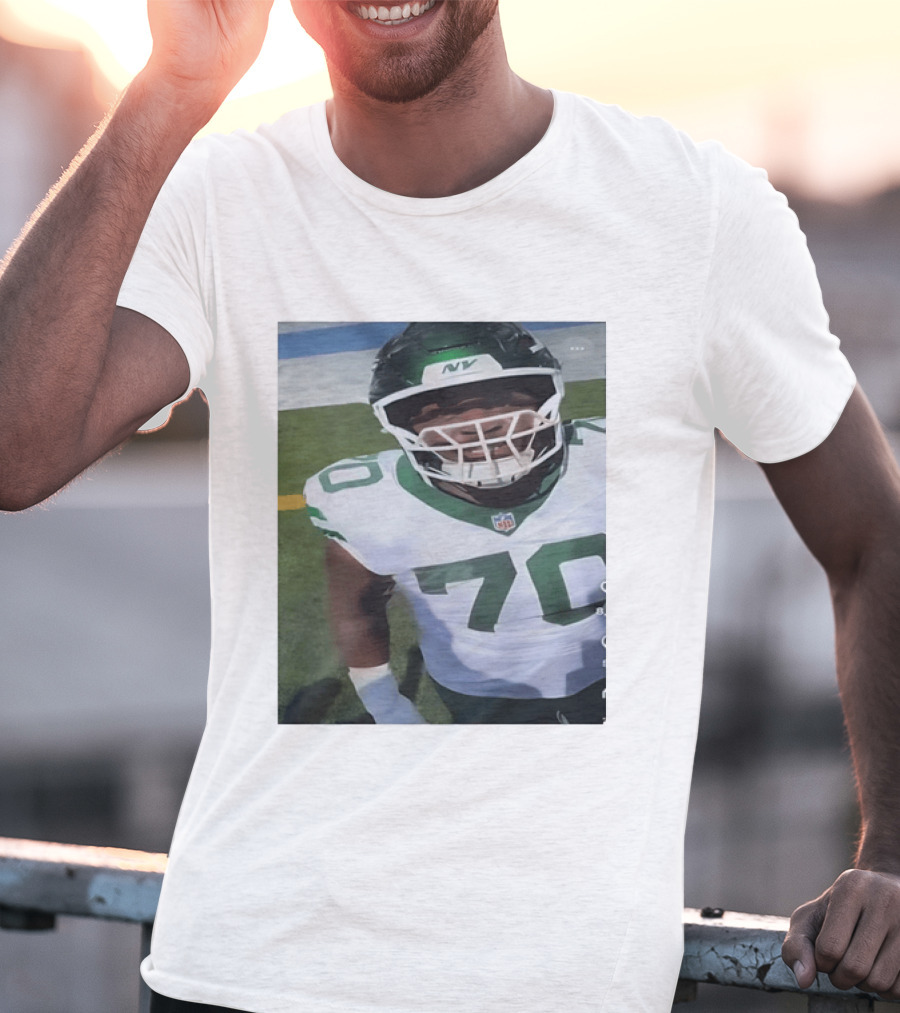 New York Jets Number 70 Football Player NFL Jersey T-Shirt