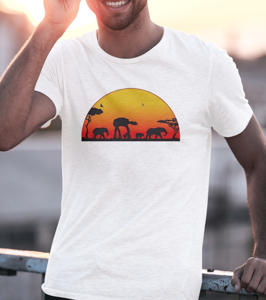 Star Wars AT AT Walker African Savanna Sunset T-Shirt