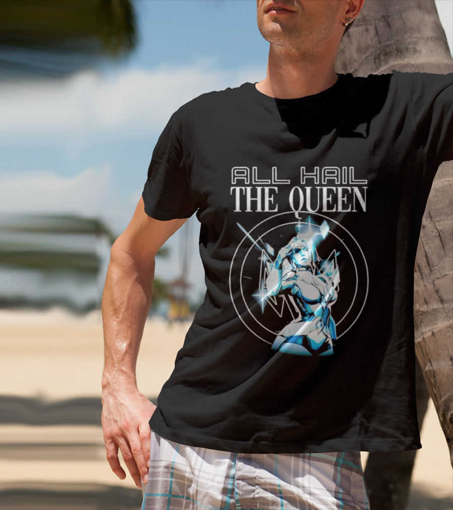 All Hail The Queen Crystal Warrior Fantasy Magic T-Shirt
