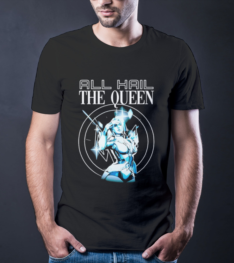 All Hail The Queen Crystal Warrior Fantasy Magic T-Shirt
