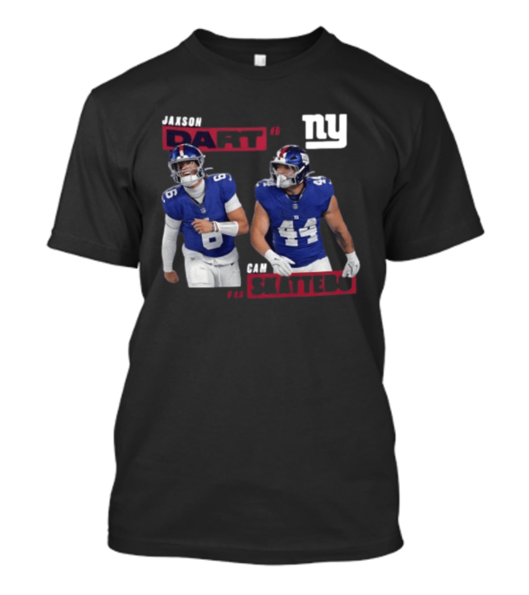 NY Giants Jaxson Dart Cam Skattebo Football Players T-Shirt