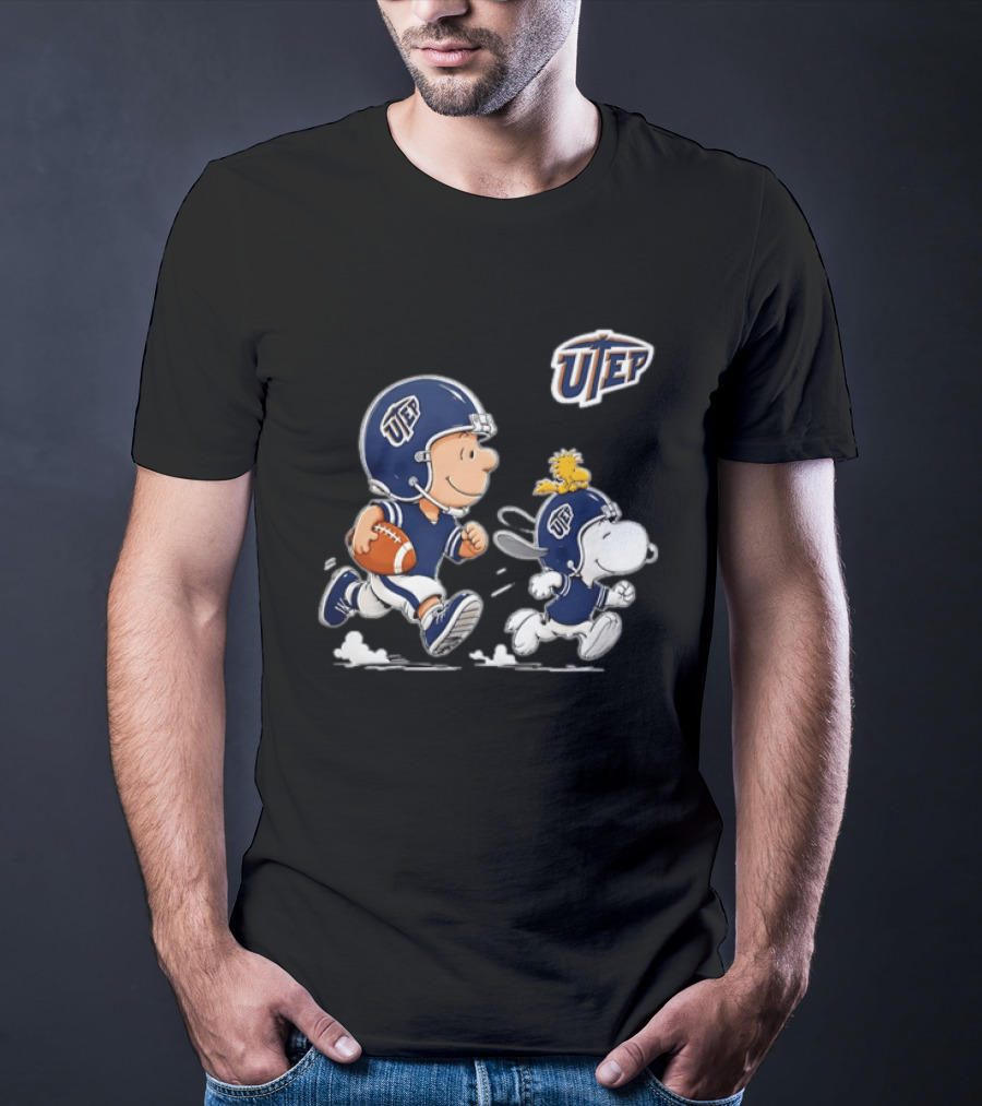 Charlie Brown Woodstock Snoopy UTEP Miners Football 2026 T-Shirt