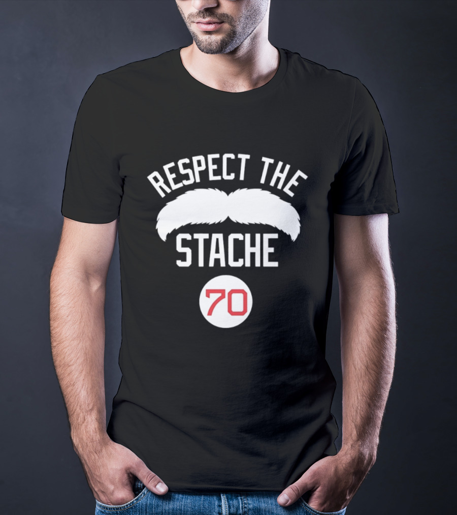 Respect The Stache 70 Mustache Sports Fan T-Shirt
