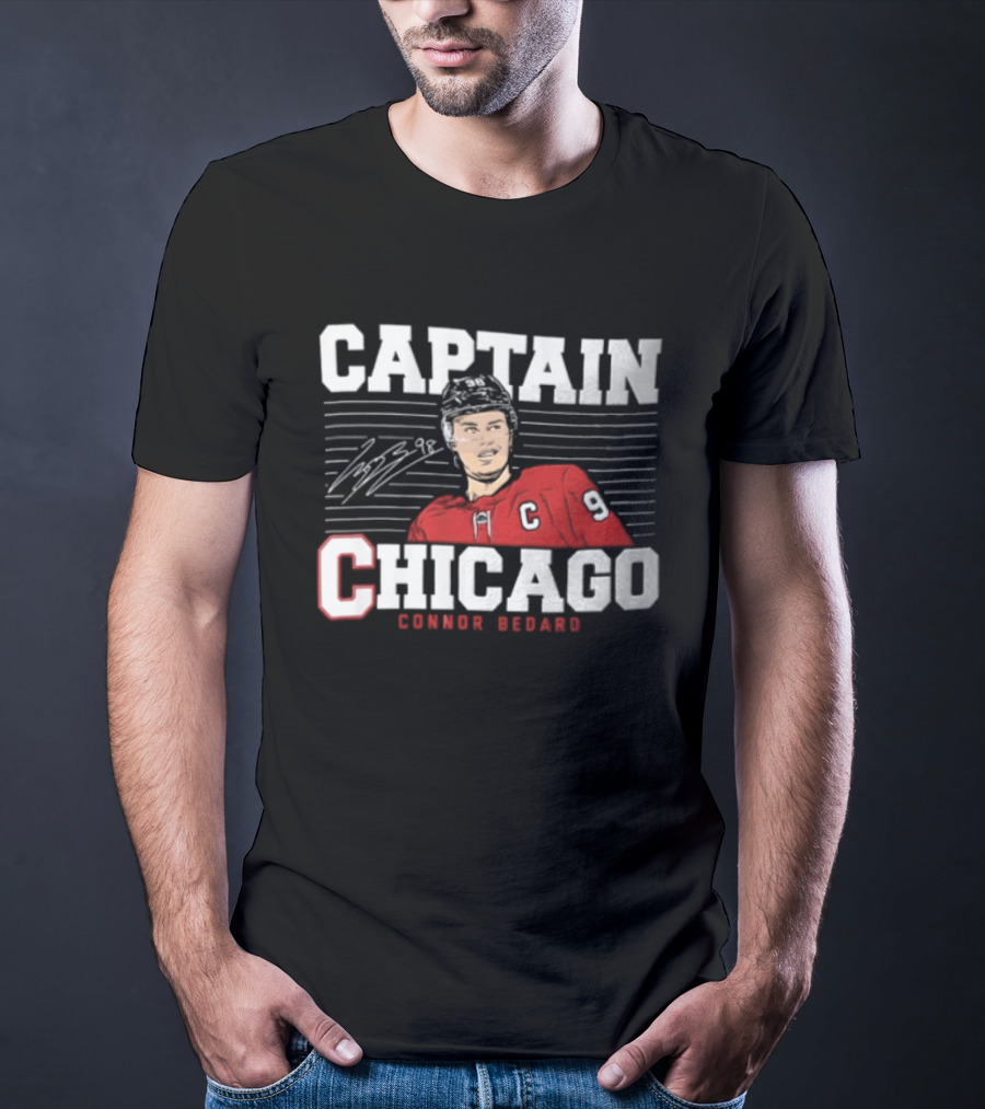 Captain Connor Bedard Chicago Blackhawks NHL 98 T-Shirt