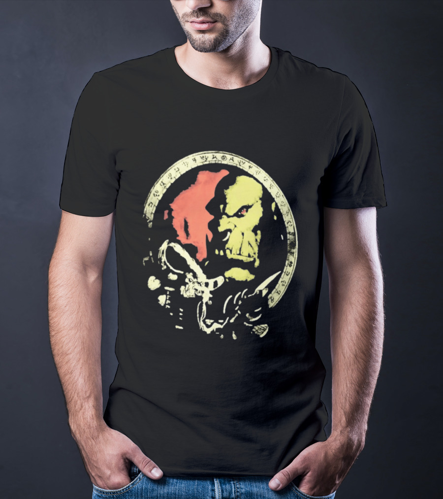 World Of Warcraft Orc Warrior Rune Circle Fantasy T-Shirt