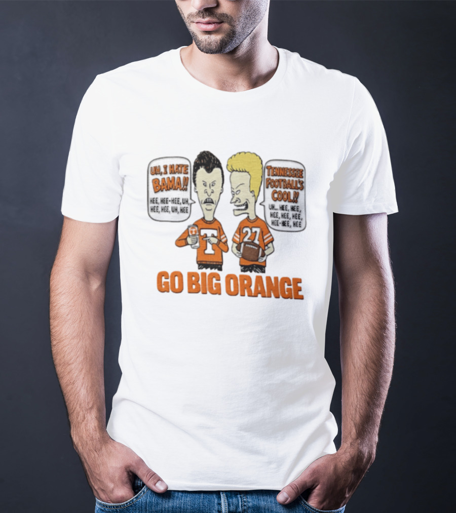 Go Big Orange Beavis And Butt Head Tennessee Volunteers Football T-Shirt