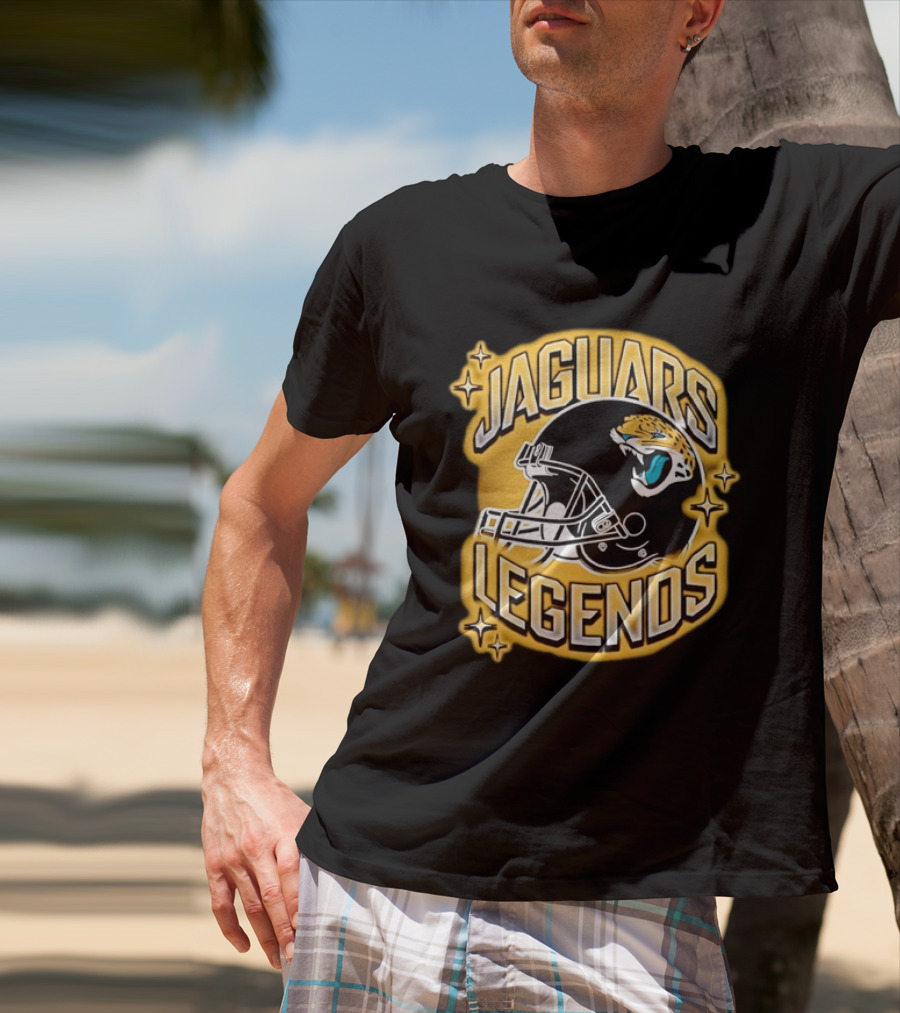 Jaguars Legends Football Helmet Icon With Stars T-Shirt
