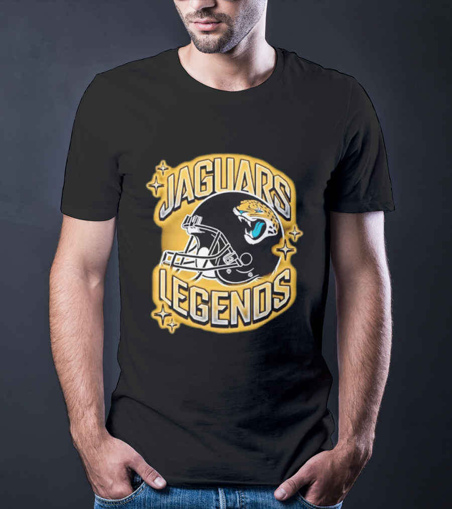 Jaguars Legends Football Helmet Icon With Stars T-Shirt