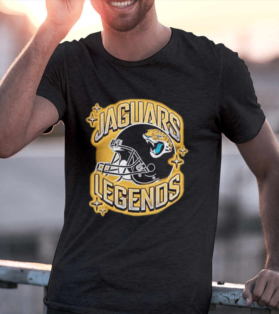 Jaguars Legends Football Helmet Icon With Stars T-Shirt