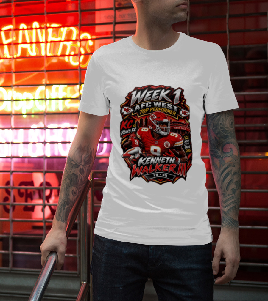 Kenneth Walker Kansas City Chiefs Week 1 NFC West Top Performer T-Shirt