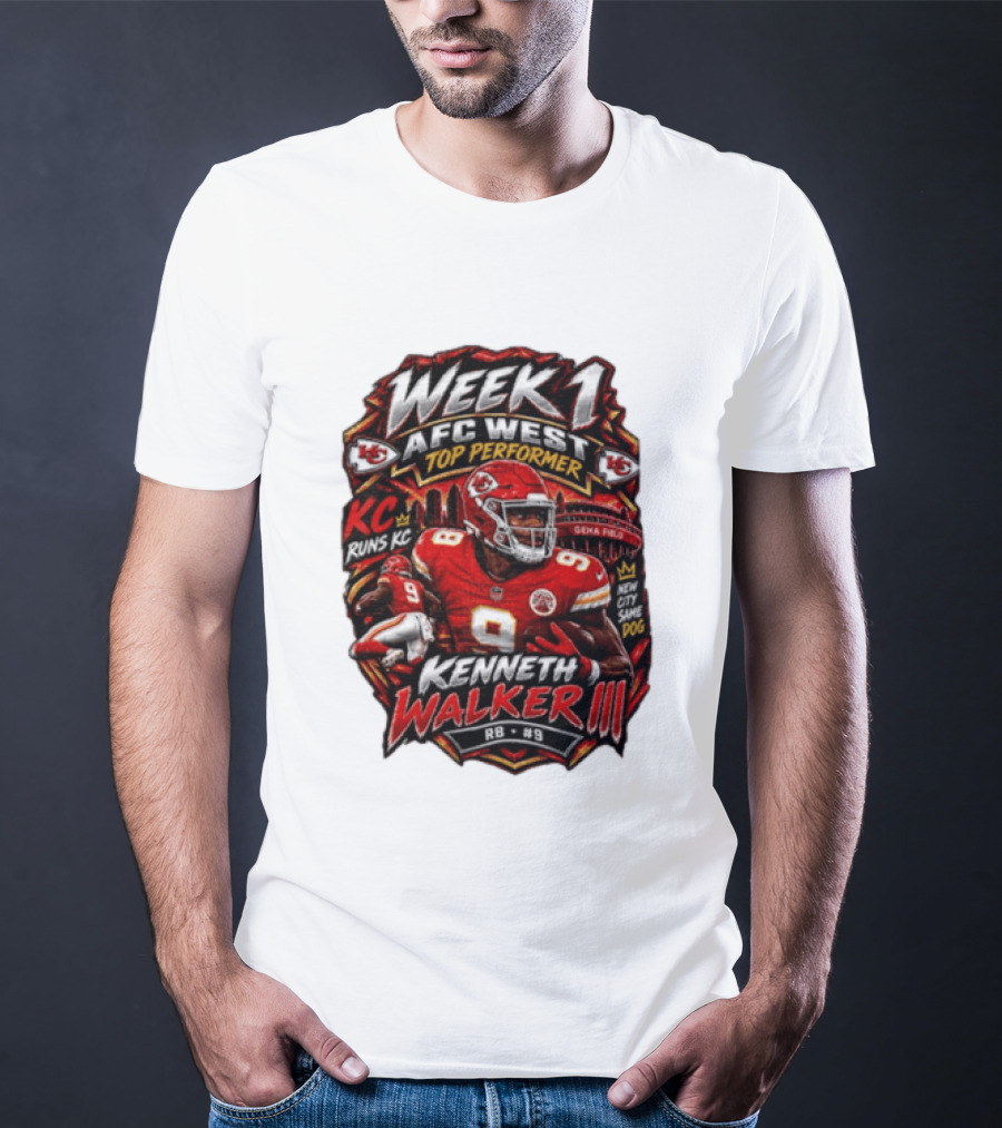 Kenneth Walker Kansas City Chiefs Week 1 NFC West Top Performer T-Shirt