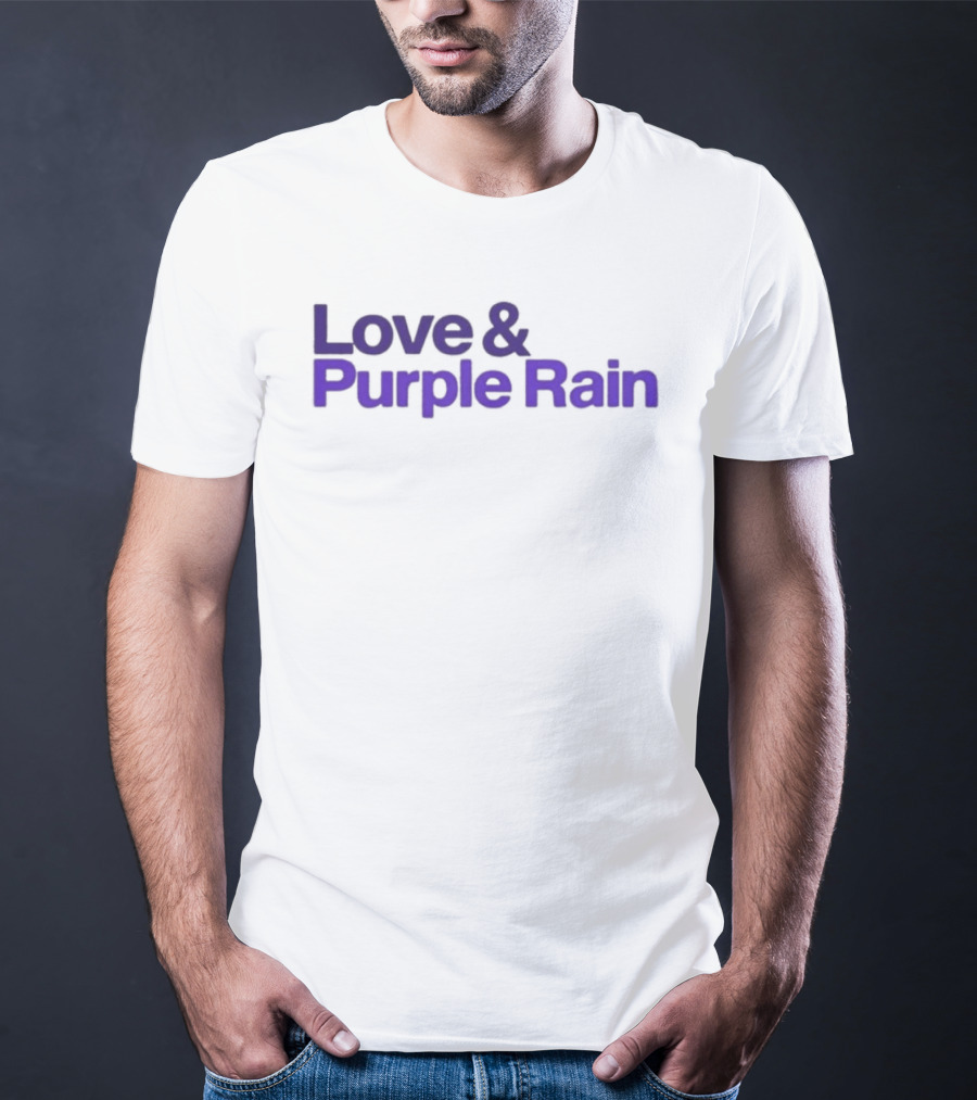 Minnesota Vikings Love Peace Purple Rain T-Shirt