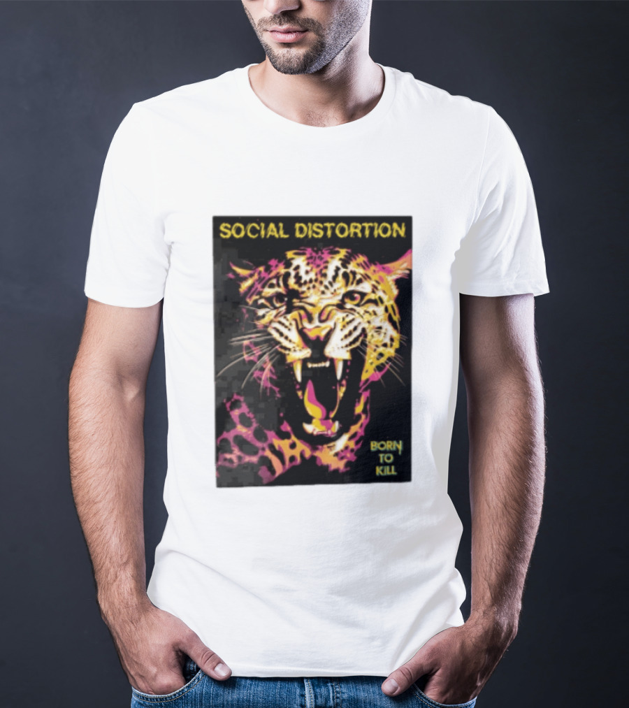 Social Distortion Snarling Leopard Born To Kill T-Shirt