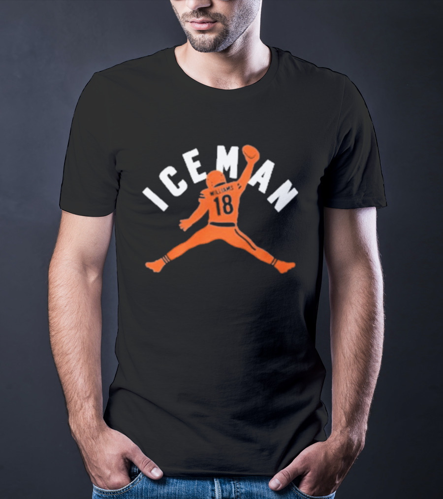 Caleb Williams Jump Iceman Chicago Football 18 T-Shirt