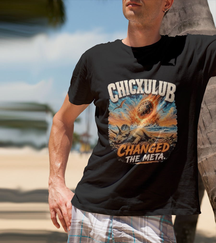 Chicxulub Asteroid Impact Dinosaur Triceratops Extinction Event T-Shirt