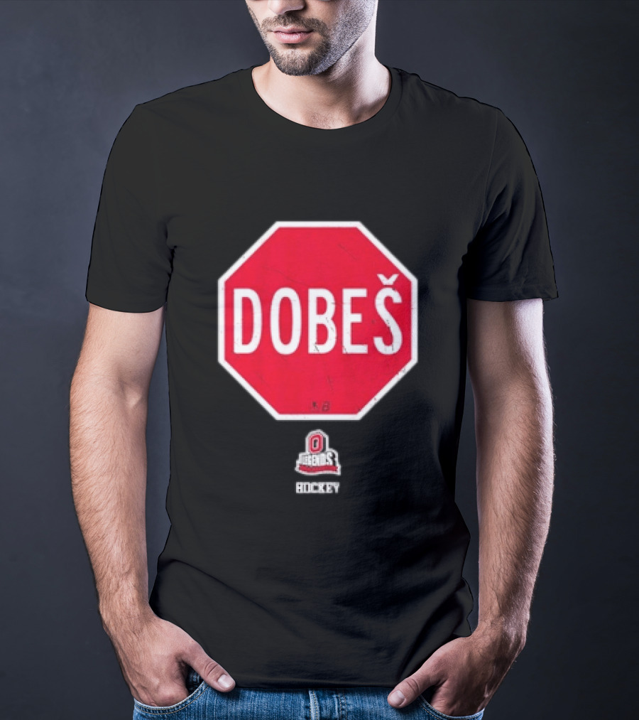 Ohio State Buckeyes Jakub Dobes Stop Sign T-Shirt