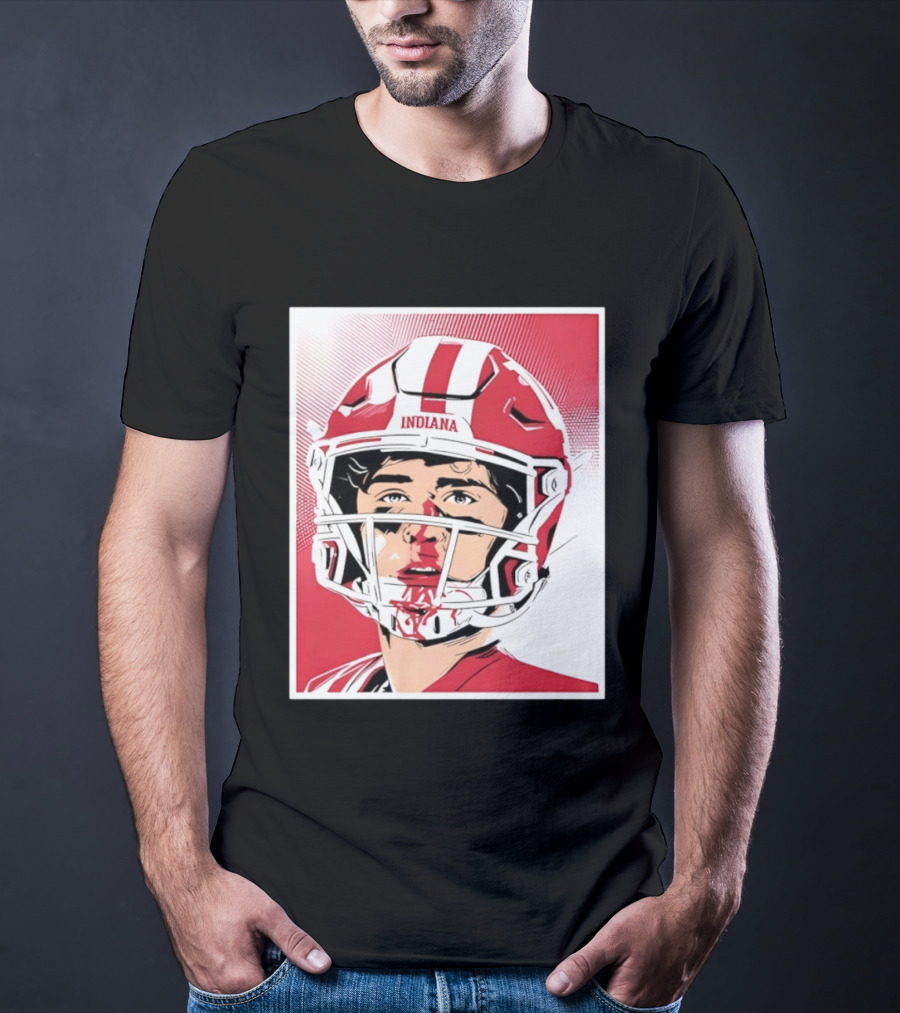 Josh Hoover Indiana Football Bloody Face Helmet T-Shirt