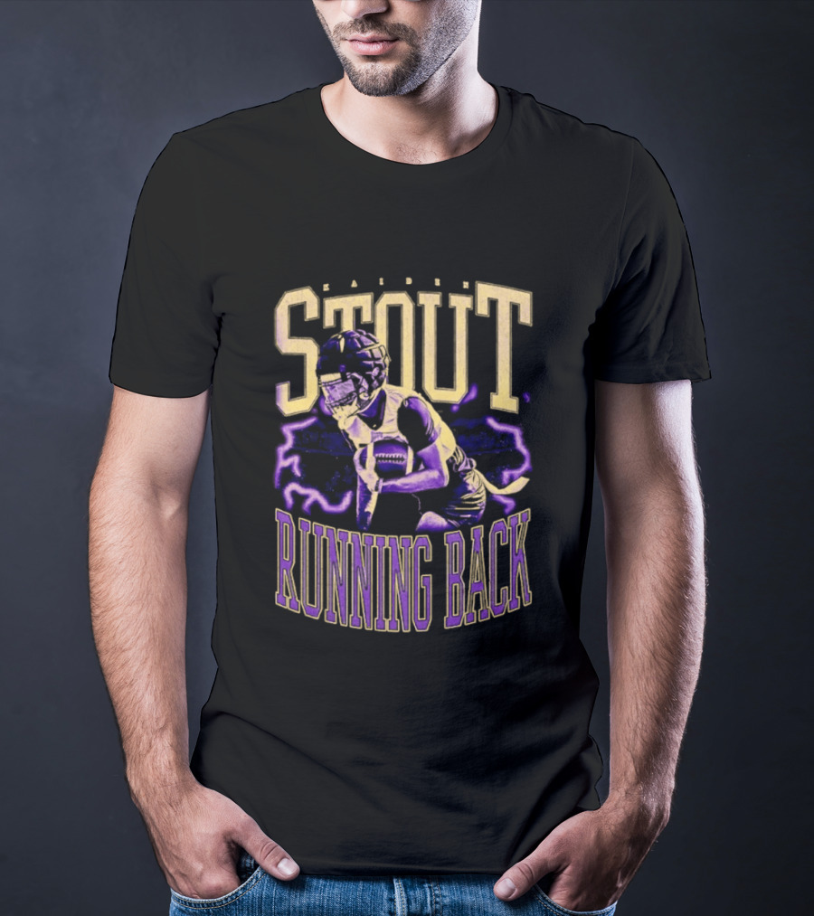 Stout Running Back Football Player T-Shirt