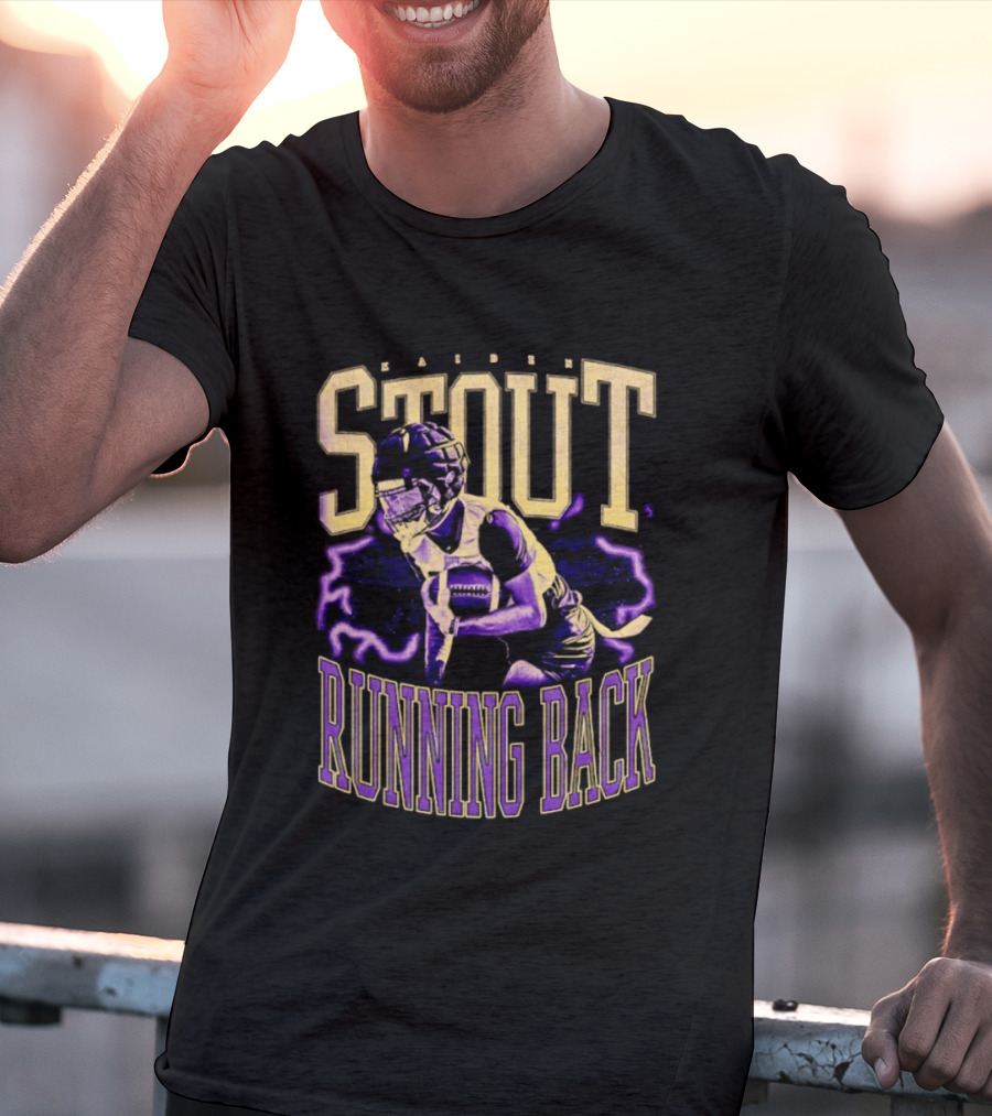 Stout Running Back Football Player T-Shirt