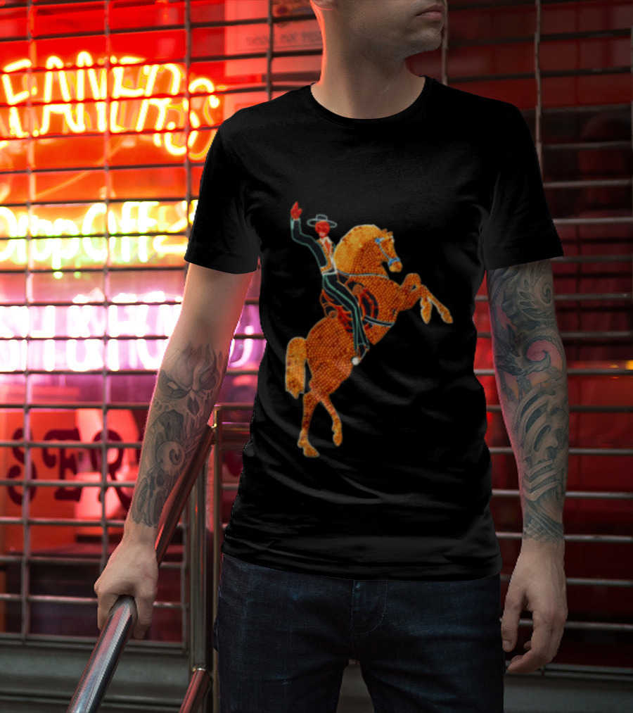 Las Vegas Cowboy Neon Sign T-Shirt