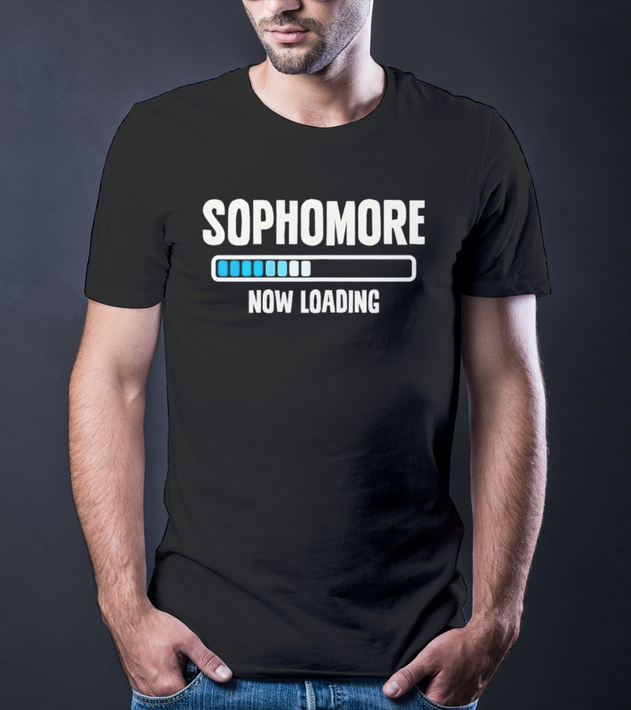 Sophomore Now Loading Back To School Student Progress Bar T-Shirt