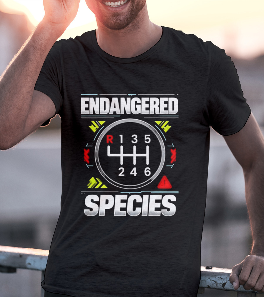 Endangered Species Manual Transmission Gear Shift T-Shirt