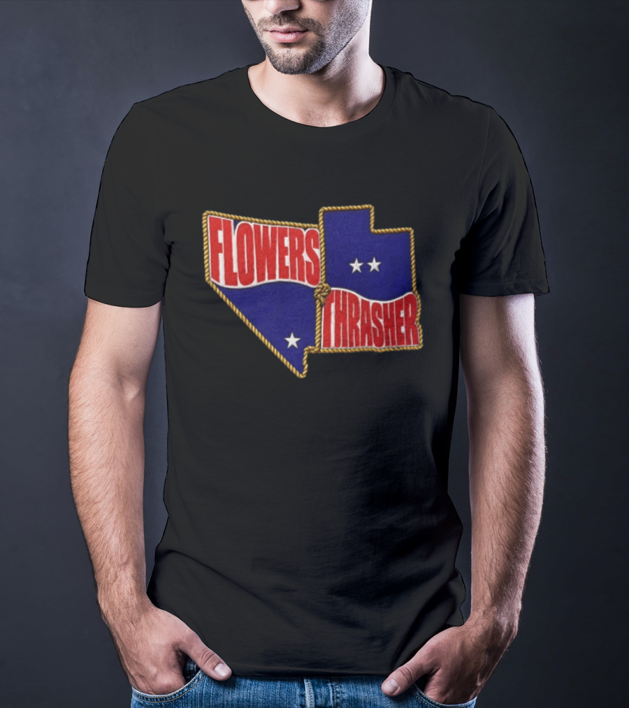 FLOWERS THRASHER Nevada Utah Patch T-Shirt