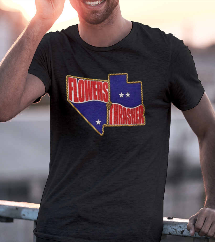 FLOWERS THRASHER Nevada Utah Patch T-Shirt