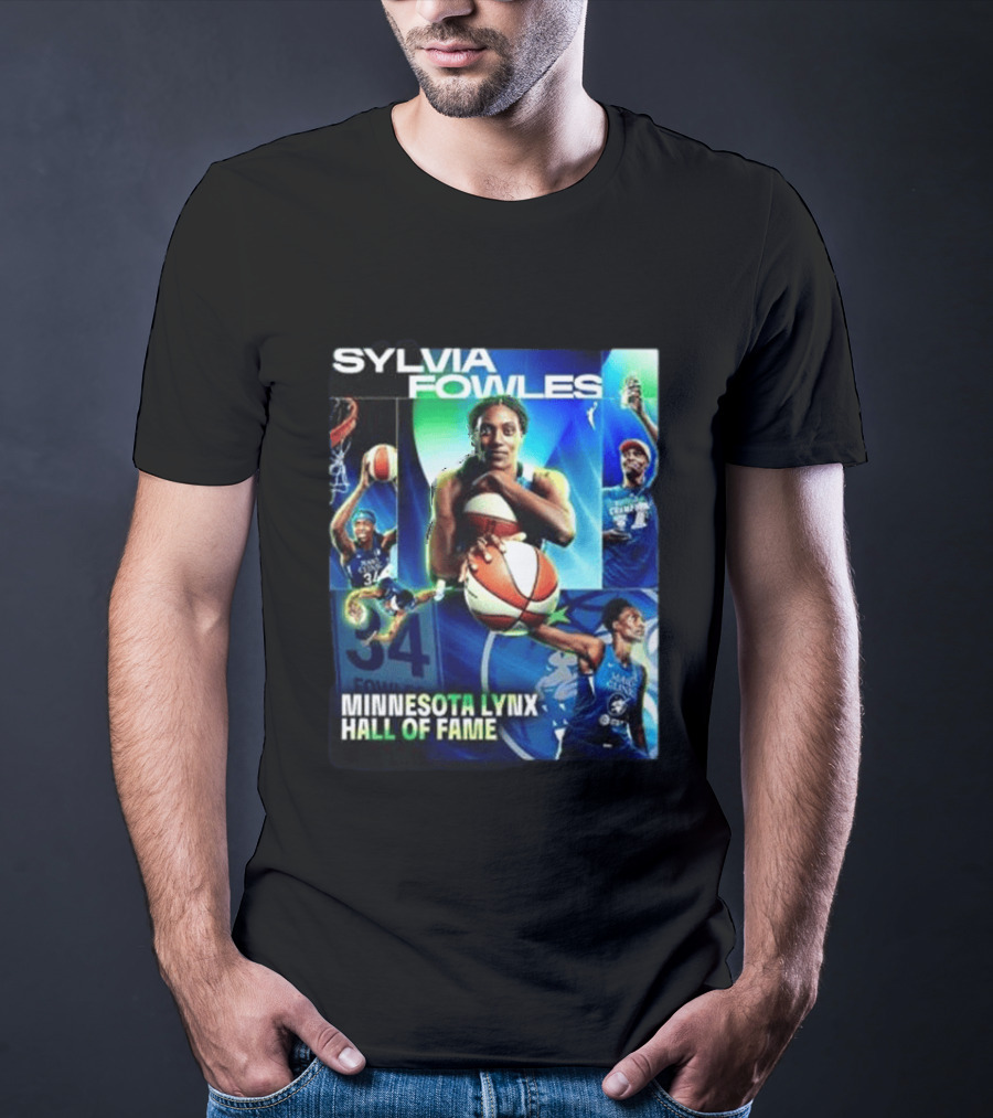 Sylvia Fowles Minnesota Lynx Hall Of Fame Basketball Legend 34 T-Shirt