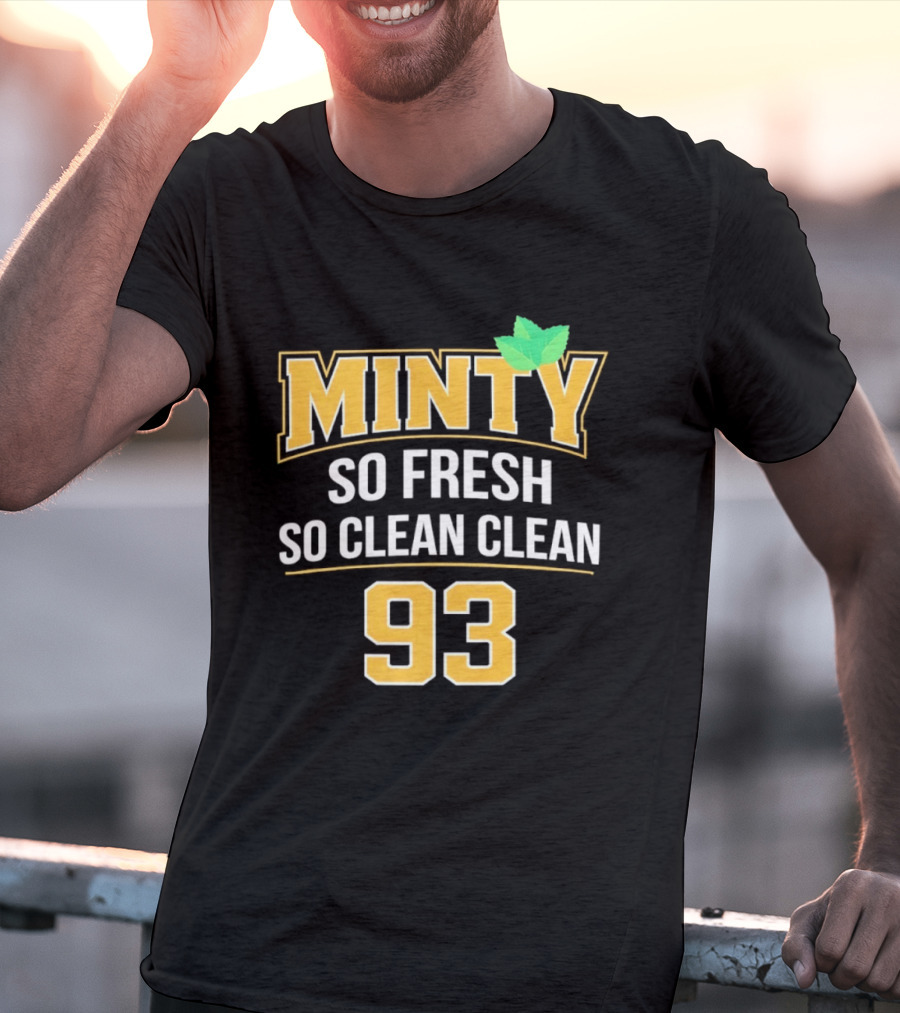 Minty So Fresh So Clean Clean 93 Mint Leaf Accents T-Shirt
