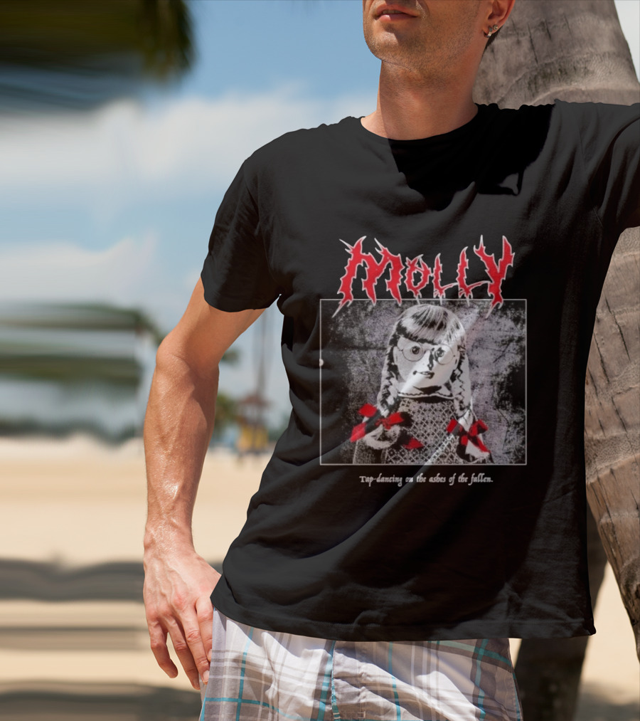 Molly Tap Dancing On The Ashes Of The Fallen Horror Doll Drawing T-Shirt