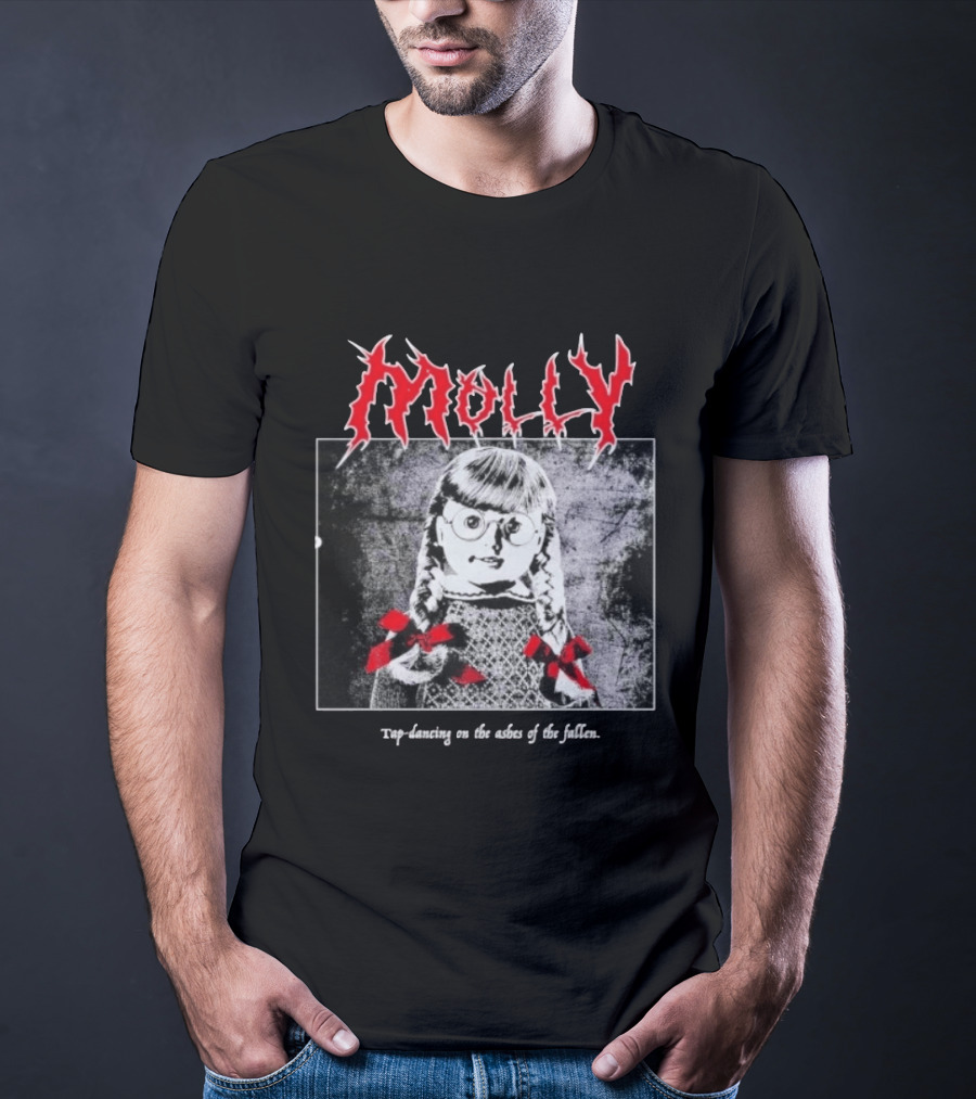 Molly Tap Dancing On The Ashes Of The Fallen Horror Doll Drawing T-Shirt