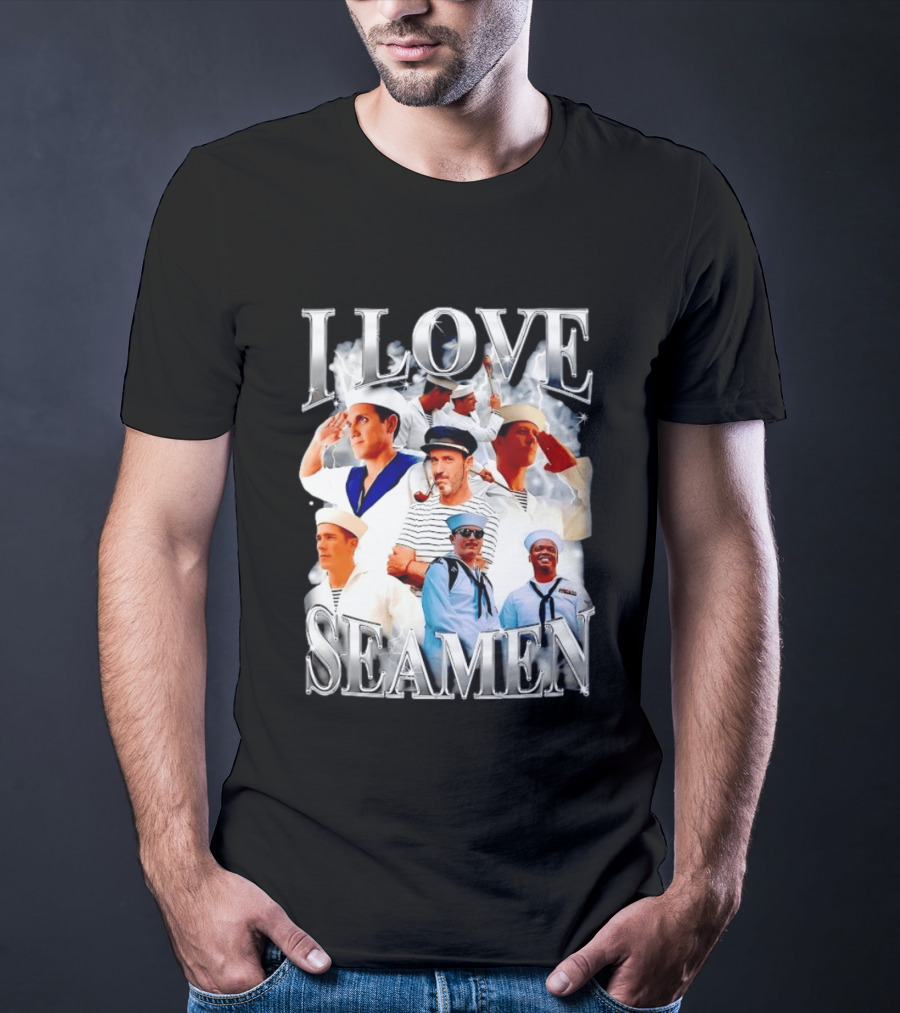 I Love Seamen Sailor Aesthetic Navy Nautical T-Shirt