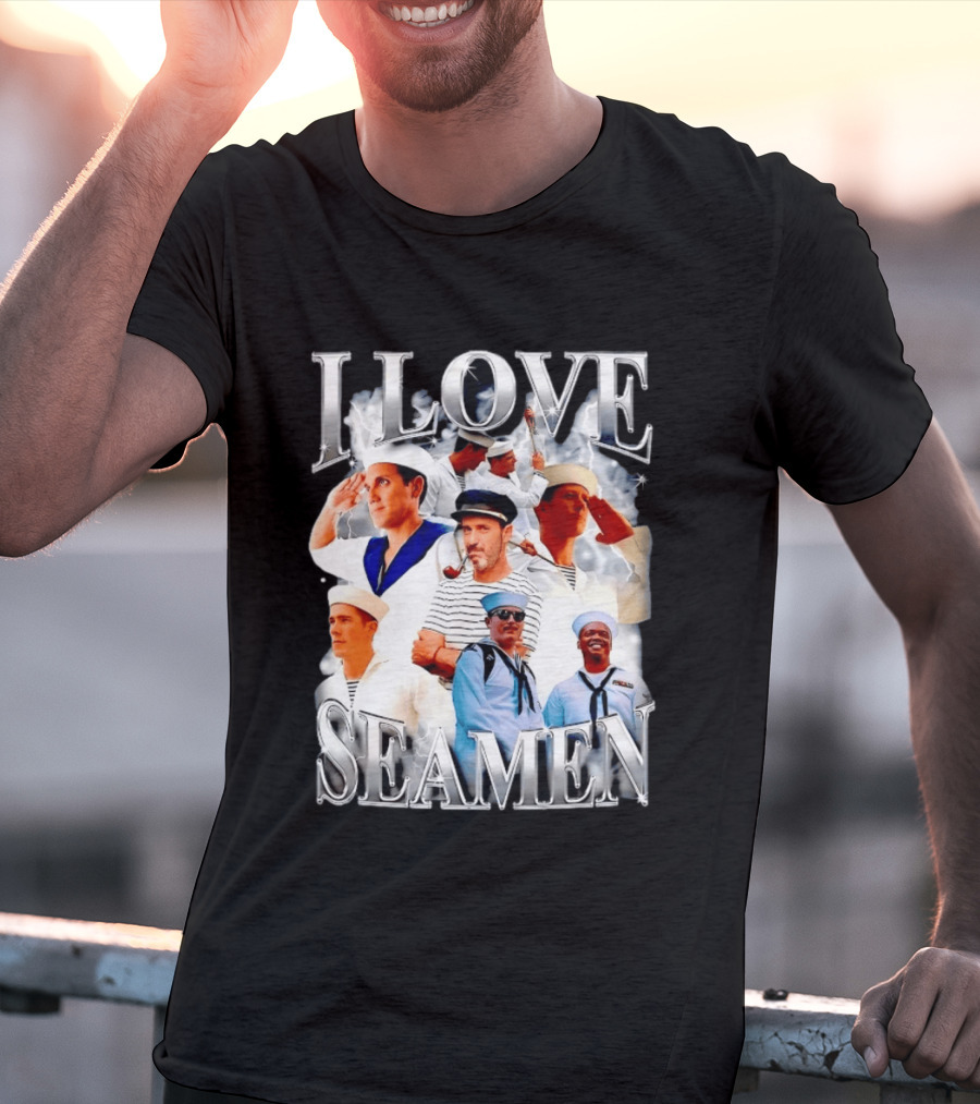 I Love Seamen Sailor Aesthetic Navy Nautical T-Shirt