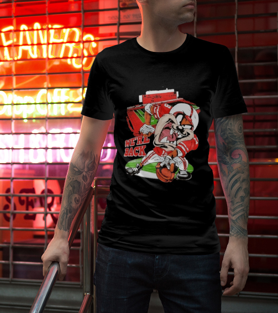 Taz Nebraska Cornhuskers We're Back Memorial Stadium Football T-Shirt